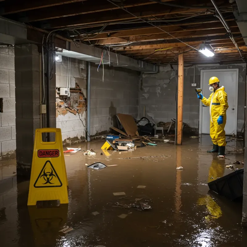 Flooded Basement Electrical Hazard in Lone Star, TX Property